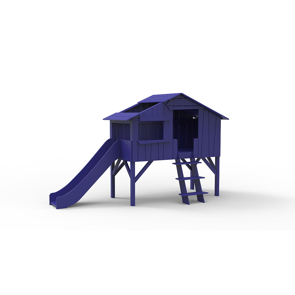 MDF treehouse single bed + single slide